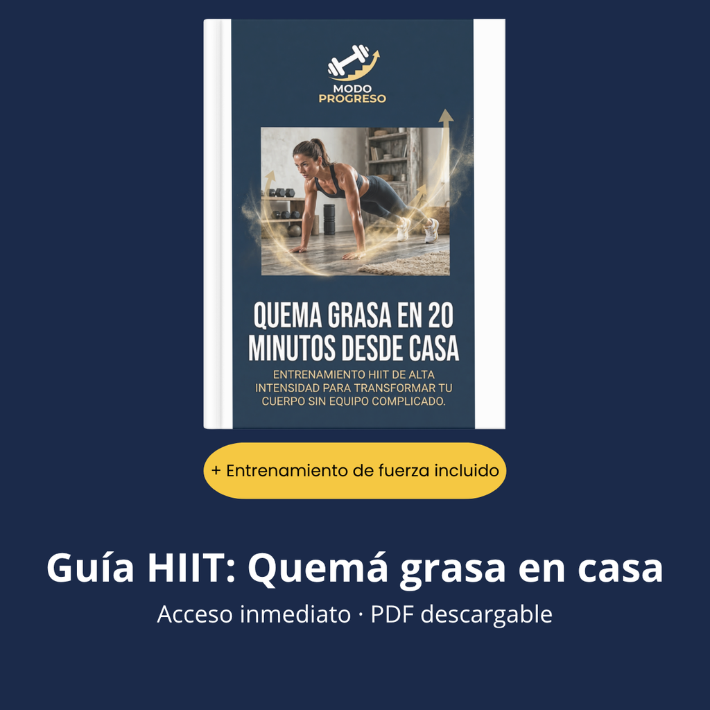 Guía HIIT: Quemá grasa en casa en 20 minutos